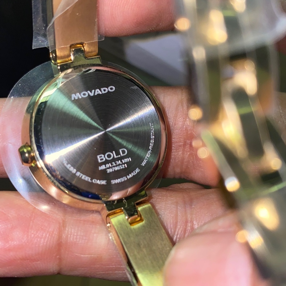 Movado Silver and Gold Tone Watch new - Picture 7 of 8